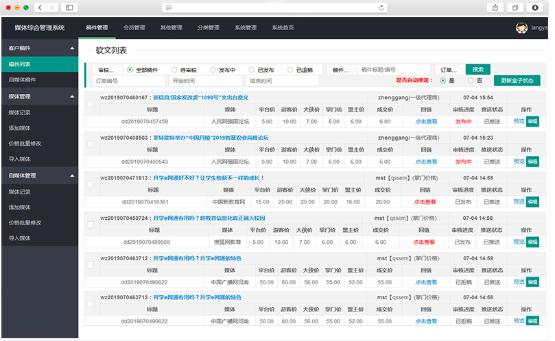 發(fā)稿管理